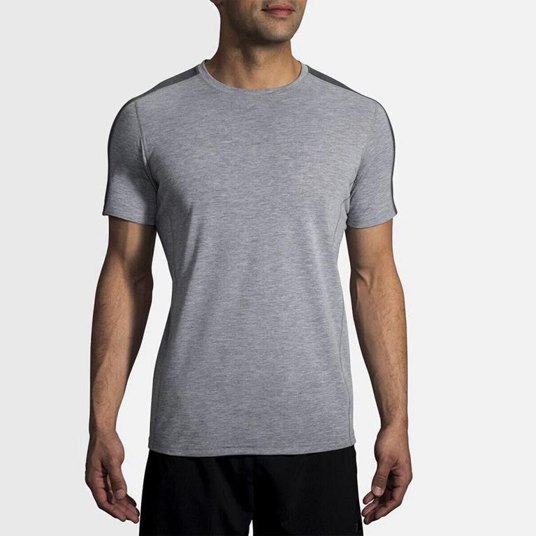 Brooks Distance - Camisetas Manga Corta Hombre - Gris (HS3126407)